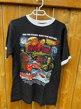 Universal Studios Retro Marquee Adult Ringer T-Shirt